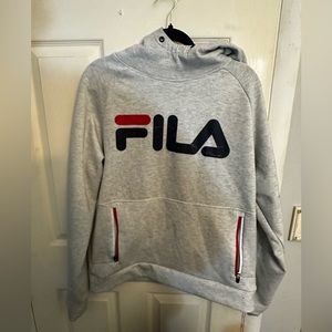 Women’s Large Gray Fila pullover sweatshirt / hoodie logo
